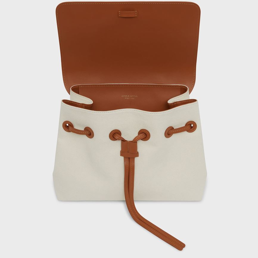 Women's Mansur Gavriel Soft Lady Bucket Bags Cream / Brown | AU 5078JF